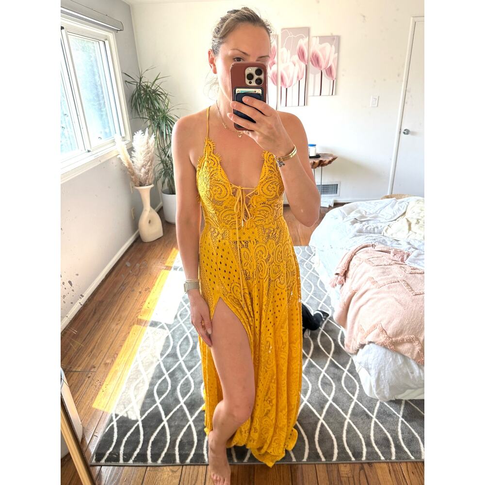 Michael Costello x Revolve Dress XS Yellow - Picture 7 of 9